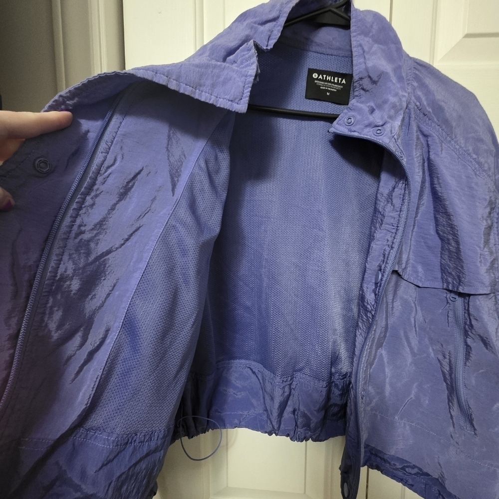 Athleta Arrival Jacket In Dark Adonis Blue/Purple Size M - Picture 9 of 12